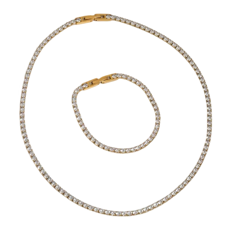 Celina Tennis Necklace Gold