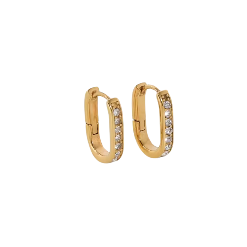 Adeline Diamond Hoop Earrings