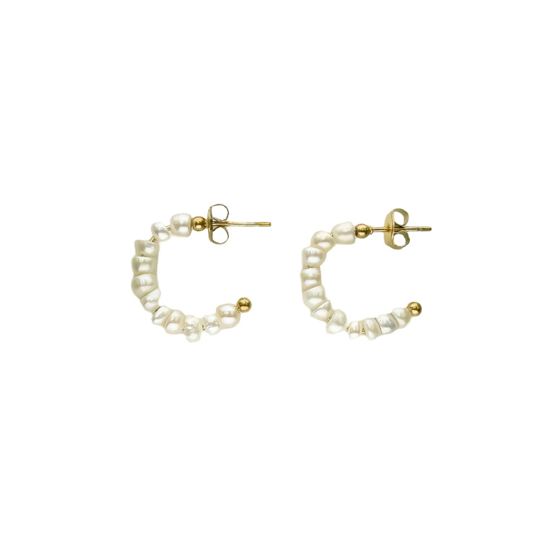 Jasmine Hoops Pearls