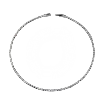 Celina Tennis Necklace Silver