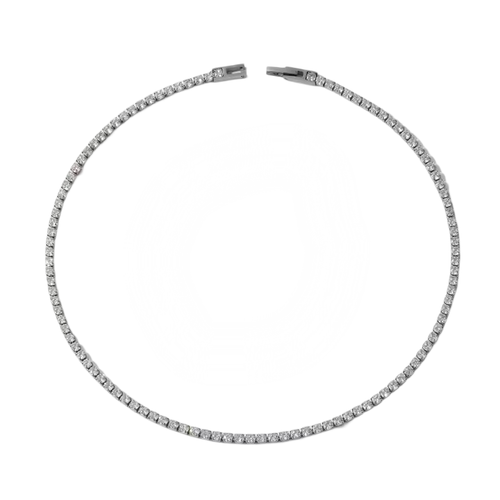 Celina Tennis Necklace Silver