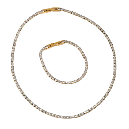 Celina Tennis Necklace Gold