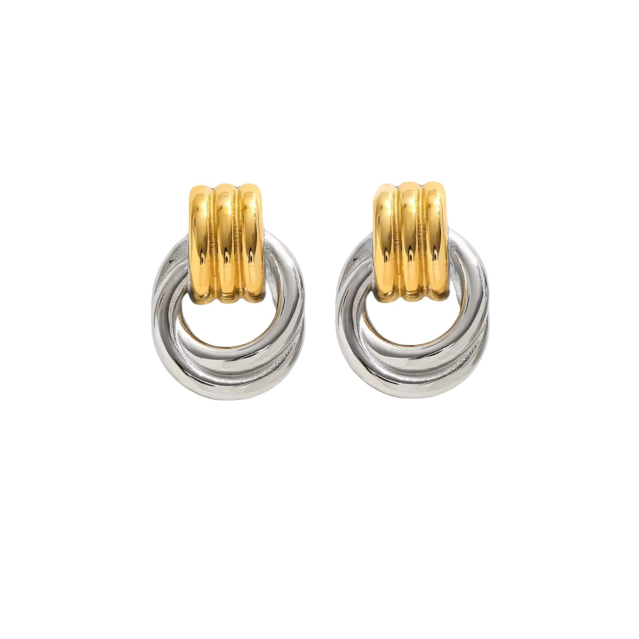 Cassandra Earrings Two Tone