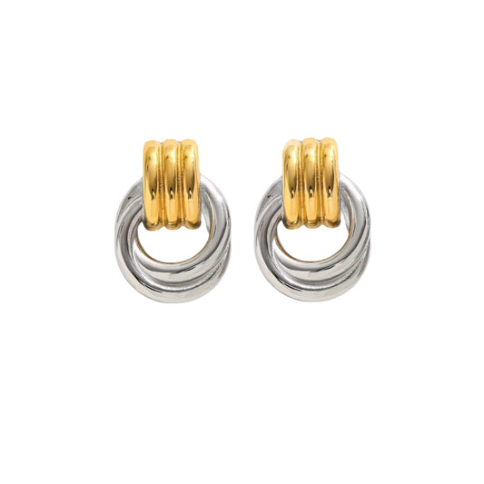 Cassandra Earrings Two Tone