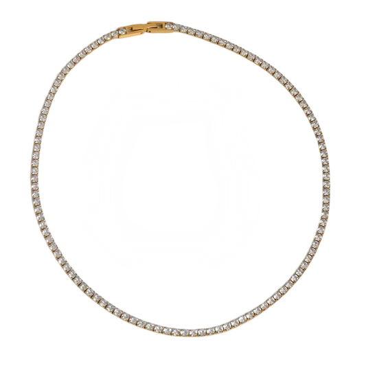 Celina Tennis Necklace Gold